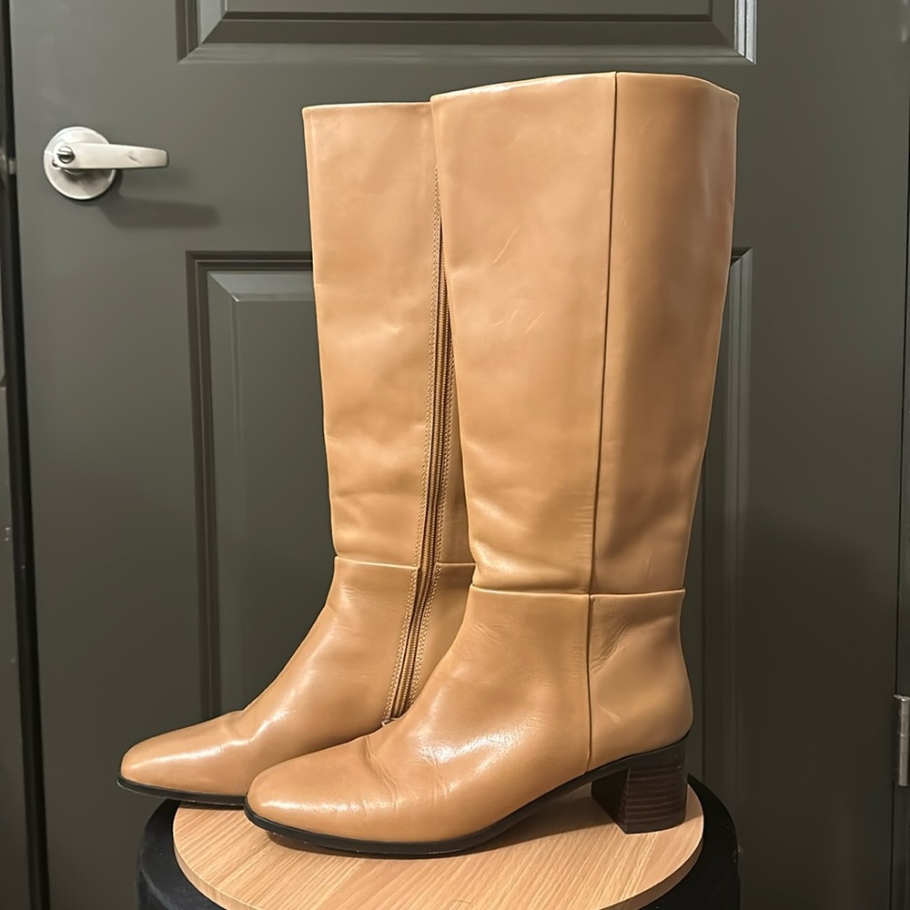 Madewell leather wide calf tall boots size 9